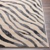 Alfombra De Pasillo Zebra Bohemia Gris Oscuro/beige 80x220cm Cybele
