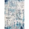 Alfombra Abstracta Moderna Azul/gris/blanco 160x220cm Sarah
