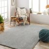 Alfombra Shaggy Moderna Gris Claro 160x213cm Claire