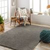 Alfombra Shaggy Moderna Gris Oscuro 160x2135cm Claire