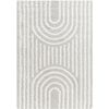 Alfombra Shaggy Escandinava Blanco/gris 160x220cm Christina