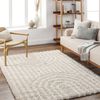 Alfombra Shaggy Escandinava Blanco/beige 160x220cm Christina