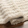 Alfombra Shaggy Escandinava Blanco/beige 160x220cm Christina