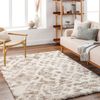 Alfombra Shaggy Escandinava Blanco/beige 160x220cm Paula