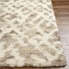 Alfombra Shaggy Escandinava Blanco/beige 160x220cm Paula