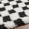 Alfombra Shaggy Moderna Blanco/negro 160x220cm Willa