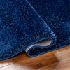 Alfombra Shaggy Moderna Azul Oscuro 160x213cm Claire