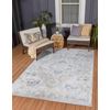 Alfombra Vintage Lavable En Lavadora Marfil/marrón 160x213cm Elsa