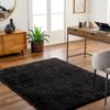 Alfombra Shaggy Moderna Negro 200x275cm Soso