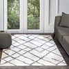 Alfombra Escandinava Moderna Blanco/gris 200x275cm Gloria