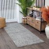 Alfombra De Pasillo Shaggy Moderna Gris 80x220cm Lilly