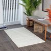 Alfombra Shaggy Moderna Blanco 80x150cm Lilly