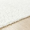 Alfombra Redonda Shaggy Unicolor Chic Blanco Ø 160 Cm - Diseño Lilly