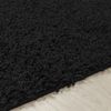 Alfombra Shaggy Moderna Negro 160x220cm Lilly