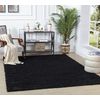 Alfombra Shaggy Moderna Negro 120x170cm Lilly