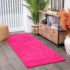 Alfombra De Pasillo Shaggy Moderna Fucsia 80x220cm Lilly