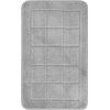 Set 2 Alfombras De Baño Antideslizante Lavable Gris 80x50/40x40cm Noelle