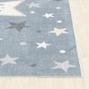 Alfombra Para Niños Lavable En Lavadora Estrellas Azul/beige 80x150cm Supermama