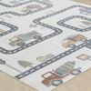 Alfombra Para Niños Lavable En Lavadora Beige/gris 80x150cm Vroomville