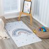 Alfombra Para Niños Lavable En Lavadora Multicolor/naranja 80x150cm Stella