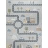 Alfombra Para Niños Lavable Azul/gris 120x170cm Vroomville