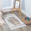 Alfombra Para Niños Lavable Oso Beige/marrón 80x150cm Oursigene