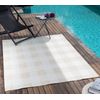 Alfombra Exterior/interior A Cuadros Beige Claro/marfil 200x275cm Biddi