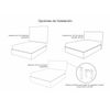 La Web Del Colchon -cabecero Tapizado Corfú Para Cama De 105 (115 X 70 Cms) Blanco