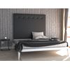 La Web Del Colchon -cabecero Tapizado Macedonia Big Para Cama De 150 (160 X 165 Cms) Negro