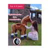 Ponycycle Pony De Montar Marrón Con Pezuña Blanca Modelo Grande Para Niños De 4 A 9 Años