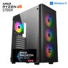 Cpu Pc Gaming Amd Ryzen 7 5700x 8 X 4,60 Ghz / Rx 6600 8 Gb / 32 Gb / 512 Gb M.2 Ssd / Wifi 5g / Windows 11 Pro / 550w 80+ Bronze / Garantía 3 Años