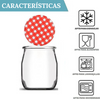 6 Vasos De Yogur Y Postre De Cristal De 190 Ml Con Tapa Metálica + Ebook Con 102 Recetas - Incluye Etiquetas