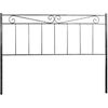 Cabecero De Forja Valenciano, Color Negro Plata Cabezal Para Cama De 105 Cm, Cama Juvenil (110 Cm X 125 )