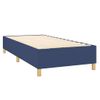 Cama Box Spring Con Colchón Tela Azul 100x200 Cm