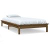 Estructura De Cama Madera Maciza Pino Marrón Miel 100x200 Cm