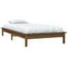 Estructura De Cama Madera Maciza Pino Marrón Miel 100x200 Cm