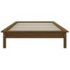 Estructura De Cama Madera Maciza Pino Marrón Miel 100x200 Cm