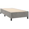 Cama Box Spring Con Colchón Terciopelo Gris Claro 90x190 Cm