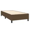 Cama Box Spring Con Colchón Tela Marrón Oscuro 90x190 Cm