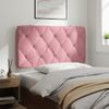 Cabecero De Cama Acolchado Terciopelo Rosa 100 Cm