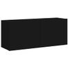 Mueble Para Tv De Pared Negro 100x30x41 Cm