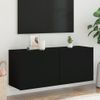 Mueble Para Tv De Pared Negro 100x30x41 Cm