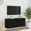 Mueble Para Tv De Pared Negro 100x30x41 Cm