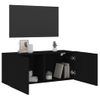 Mueble Para Tv De Pared Negro 100x30x41 Cm