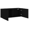 Mueble Para Tv De Pared Negro 100x30x41 Cm