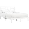 Estructura De Cama Doble Madera Maciza Blanca 135x190 Cm