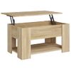 Mesa De Centro Madera Contrachapada Roble Sonoma 79x49x41 Cm