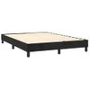 Cama Box Spring Con Colchón Terciopelo Negro 140x190 Cm