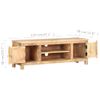 Mueble Para Tv De Madera Maciza De Mango Rugosa 120x30x40 Cm