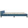 Estructura Cama Con Cabecero Terciopelo Azul Oscuro 200x200 Cm